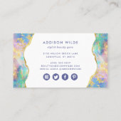 ファイアオパールレインボージェムストーンビジネスロイヤリティカード ロイヤリティカード (裏面)