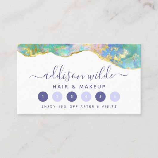 ファイアオパールレインボージェムストーンビジネスロイヤリティカード ロイヤリティカード (正面)