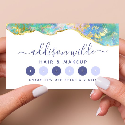 ファイアオパールレインボージェムストーンビジネスロイヤリティカード ロイヤリティカード