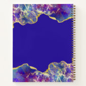 ファイアオパール宝石とキラキラした金ゴールド静脈 ノートブック (裏面)