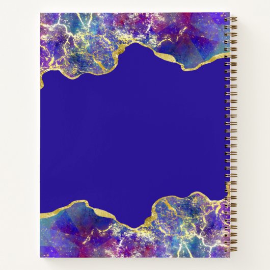 ファイアオパール宝石とキラキラした金ゴールド静脈 ノートブック (裏面)