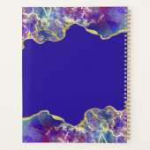 ファイアオパール鮮やかパープルと金ゴールドマーブルアート プランナー手帳 (裏面)