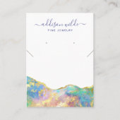 ファイアオパール レインボー宝石 ネックレス ディスカード 名刺 (正面)