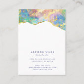 ファイアオパール レインボー宝石 ネックレス ディスカード 名刺 (裏面)