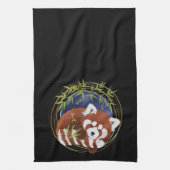 ファイアキツネ赤パンダキッチンタオル キッチンタオル (縦)