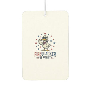 ファイアクラッカー愛国アヒルヴィンテージTシャツデザイン1 カーエアーフレッシュナー