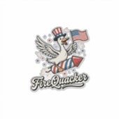 ファイアクラッカー愛国ガチョウヴィンテージ7月4日 シール (正面)