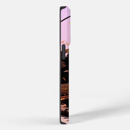 ファイアサイドのエレガンスはっきりした:炎プリントデザイン Case-Mate iPhoneケース (裏面 / 右)