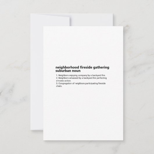 ファイアサイドのSのMores収集デジタルダウンロード 招待状 (裏面)