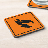 ファイアサイン懸命プラスチックコースター コースター (左側)