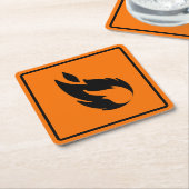 ファイアサイン紙コースター スクエアペーパーコースター (アングル)