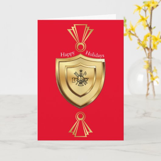 ファイアシールドクリスマスカード カード (黄色い花)