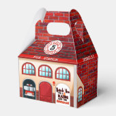 ファイアステーションハウス |消防士の誕生日パーティー フェイバーボックス (裏面サイド)
