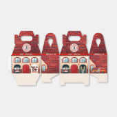 ファイアステーションハウス |消防士の誕生日パーティー フェイバーボックス (折り畳みなし)