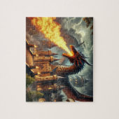 ファイアストームの守護者:神話のドラゴンの怒り ジグソーパズル (縦)