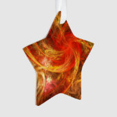 ファイアストームノヴァ抽象芸術アートアクリルスター オーナメント (正面)