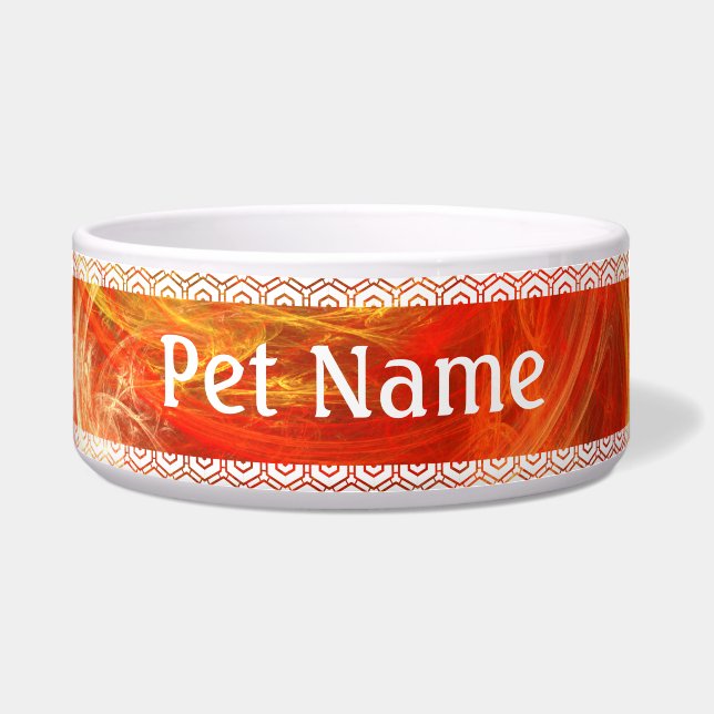 ファイアストームノヴァ抽象芸術アートドッグボウル ボウル (正面)