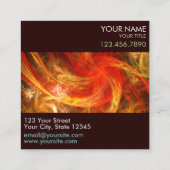 ファイアストームノヴァ抽象芸術アートプロフェッショナル スクエア名刺 (裏面)