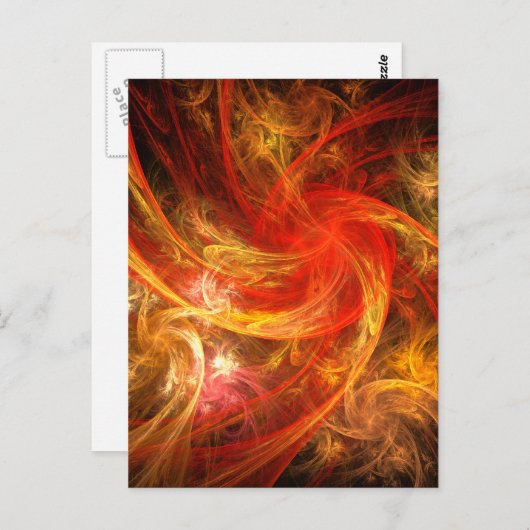 ファイアストームノヴァ抽象芸術アートポストカード ポストカード (正面/裏面)