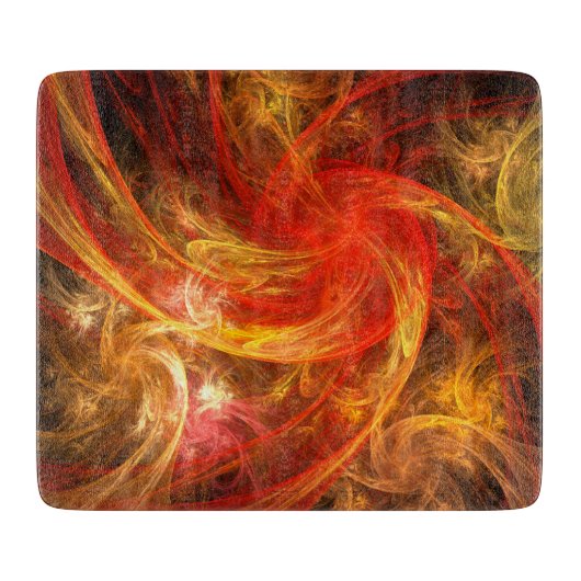 ファイアストームノヴァ抽象芸術アート長方形 カッティングボード (正面)