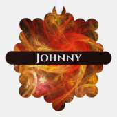 ファイアストームノヴァ抽象芸術アート オーナメントカード (裏面)