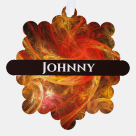 ファイアストームノヴァ抽象芸術アート オーナメントカード