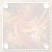 ファイアストームノヴァ抽象芸術アート ガラスコースター (裏面)