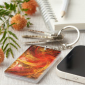 ファイアストームノヴァ抽象芸術アート キーホルダー (正面右)