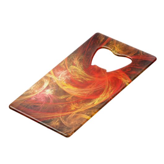 ファイアストームノヴァ抽象芸術アート クレジットカード栓抜き (裏面アングル)