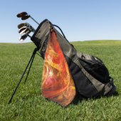 ファイアストームノヴァ抽象芸術アート ゴルフタオル (グリーン)