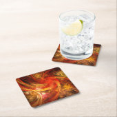 ファイアストームノヴァ抽象芸術アート スクエアペーパーコースター (インサイチュ)