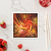 ファイアストームノヴァ抽象芸術アート スタンダードカクテルナプキン (インサイチュ)