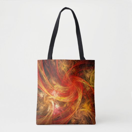 ファイアストームノヴァ抽象芸術アート トートバッグ (正面)
