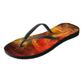 ファイアストームノヴァ抽象芸術アート ビーチサンダル (アングル)