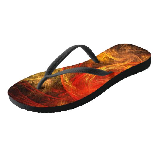 ファイアストームノヴァ抽象芸術アート ビーチサンダル (アングル)