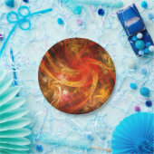 ファイアストームノヴァ抽象芸術アート ペーパープレート (パーティー)