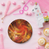 ファイアストームノヴァ抽象芸術アート ペーパープレート (パーティー)