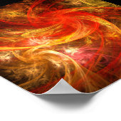 ファイアストームノヴァ抽象芸術アート ポスター (角)