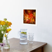 ファイアストームノヴァ抽象芸術アート 箔ポスター (レイダウン (キッチン))