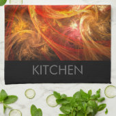 ファイアストーム抽象芸術アートキッチンタオル キッチンタオル (折り畳み)