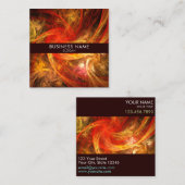 ファイアストーム抽象芸術アートプロフェッショナル スクエア名刺 (正面/裏面)