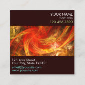 ファイアストーム抽象芸術アートプロフェッショナル スクエア名刺 (裏面)