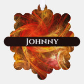 ファイアストーム抽象芸術アート オーナメントカード (裏面)