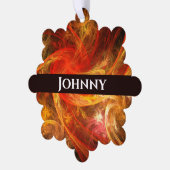 ファイアストーム抽象芸術アート オーナメントカード (左)