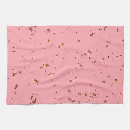 ファイアスパークオーバーレイあなたの写真赤面ピンク キッチンタオル