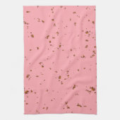 ファイアスパークオーバーレイあなたの写真赤面ピンク キッチンタオル (縦)