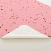 ファイアスパークオーバーレイあなたの写真赤面ピンク シェルパブランケット (3/4)