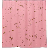 ファイアスパークオーバーレイあなたの写真赤面ピンク シャワーカーテン (正面)