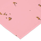 ファイアスパークオーバーレイあなたの写真赤面ピンク ショートテーブルランナー (コーナー)