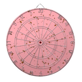 ファイアスパークオーバーレイあなたの写真赤面ピンク ダーツボード